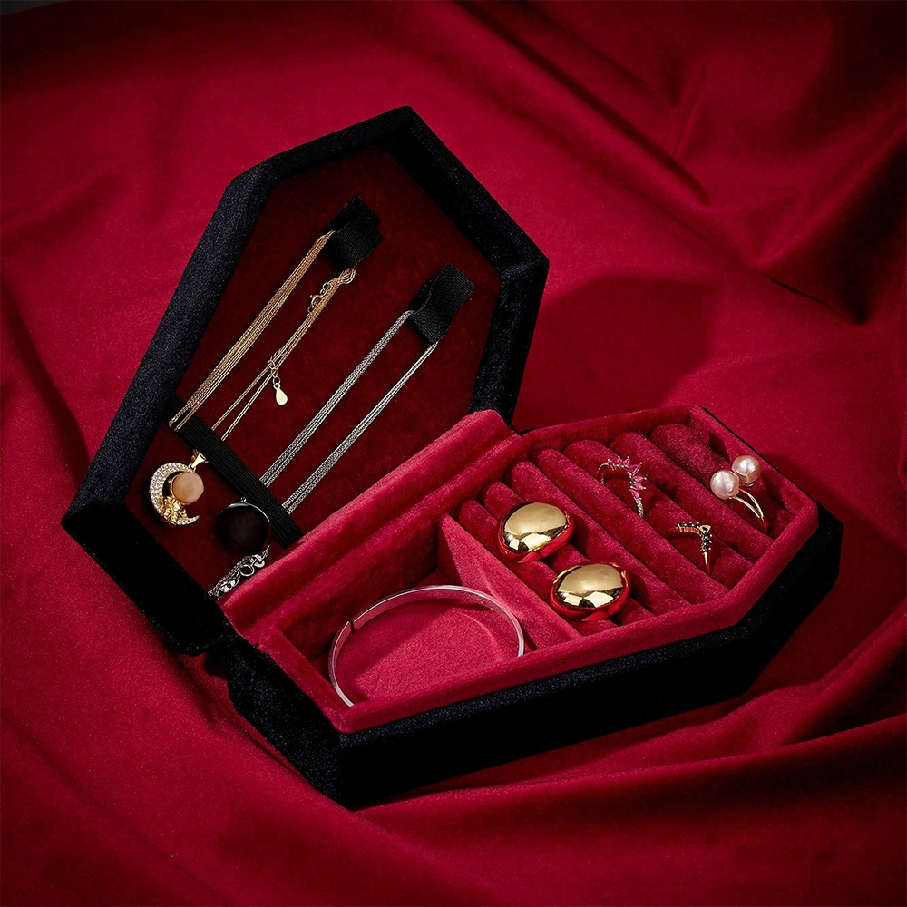 Personalized Handmade Gothic Coffin Velvet Jewelry Box | GC038