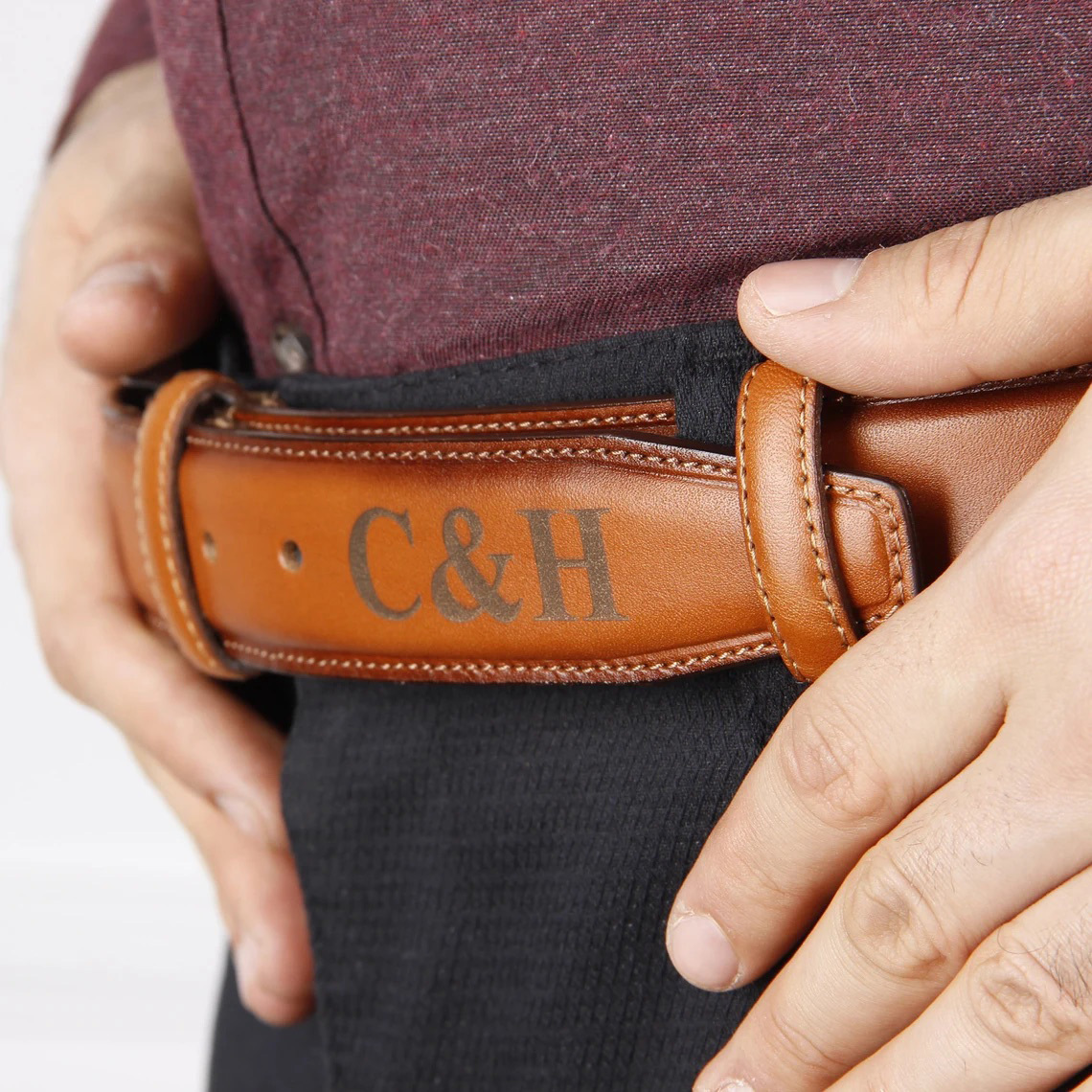 Personalized Vintage Handmade Leather Belt | GC001