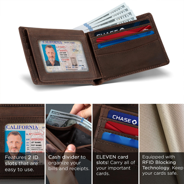 Personalized Leather RFID Wallet | GC010