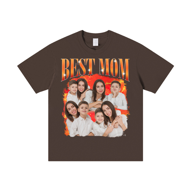Personalized Original Cotton Best Mom Photo T-Shirt | GC046
