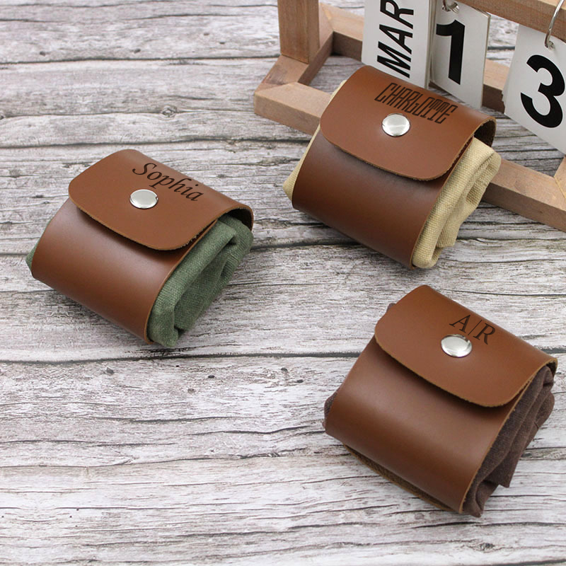 Personalised Canvas Drawstring Collapsable Forest Foraging Pouch | Dad04