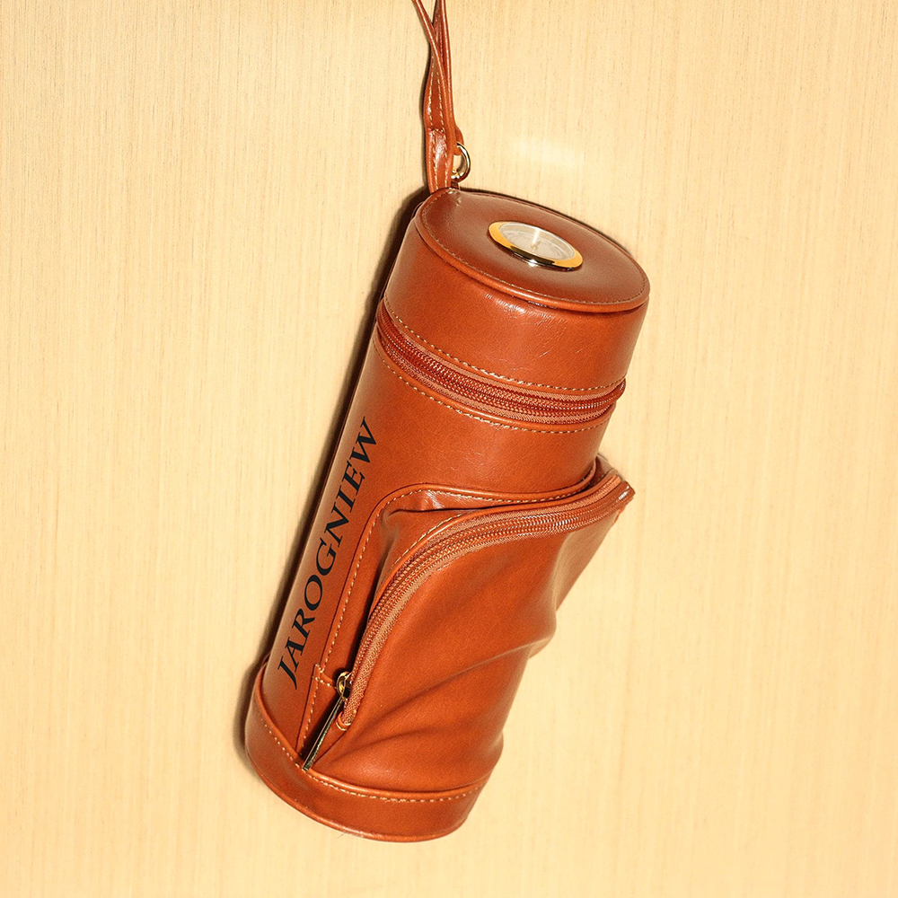 Personalized Portable Travel Leather Cigar Humidor Case | GC042