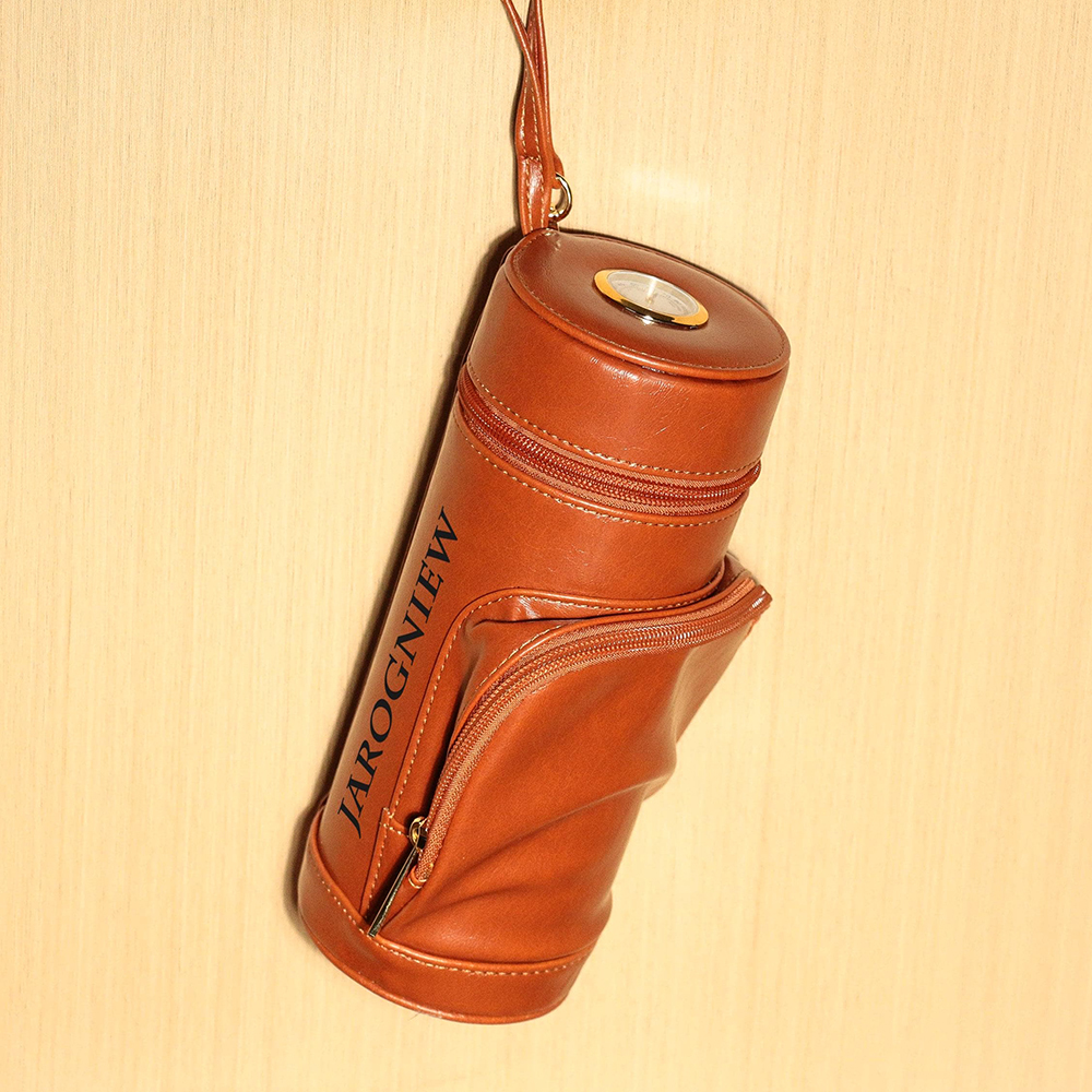 Personalized Portable Travel Leather Cigar Humidor Case | GC042