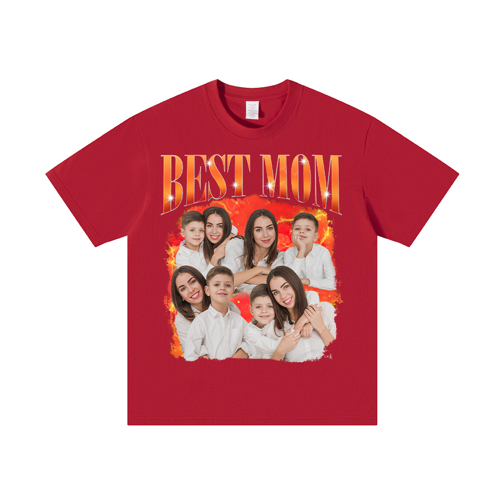Personalized Original Cotton Best Mom Photo T-Shirt | GC046