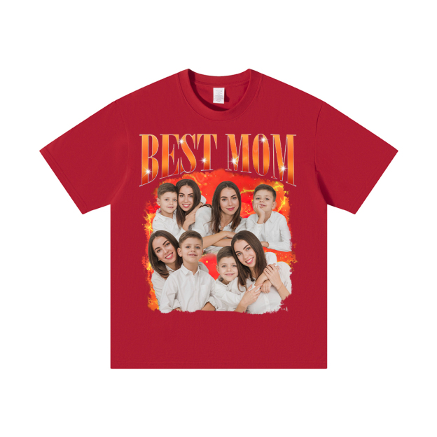 Personalized Original Cotton Best Mom Photo T-Shirt | GC046
