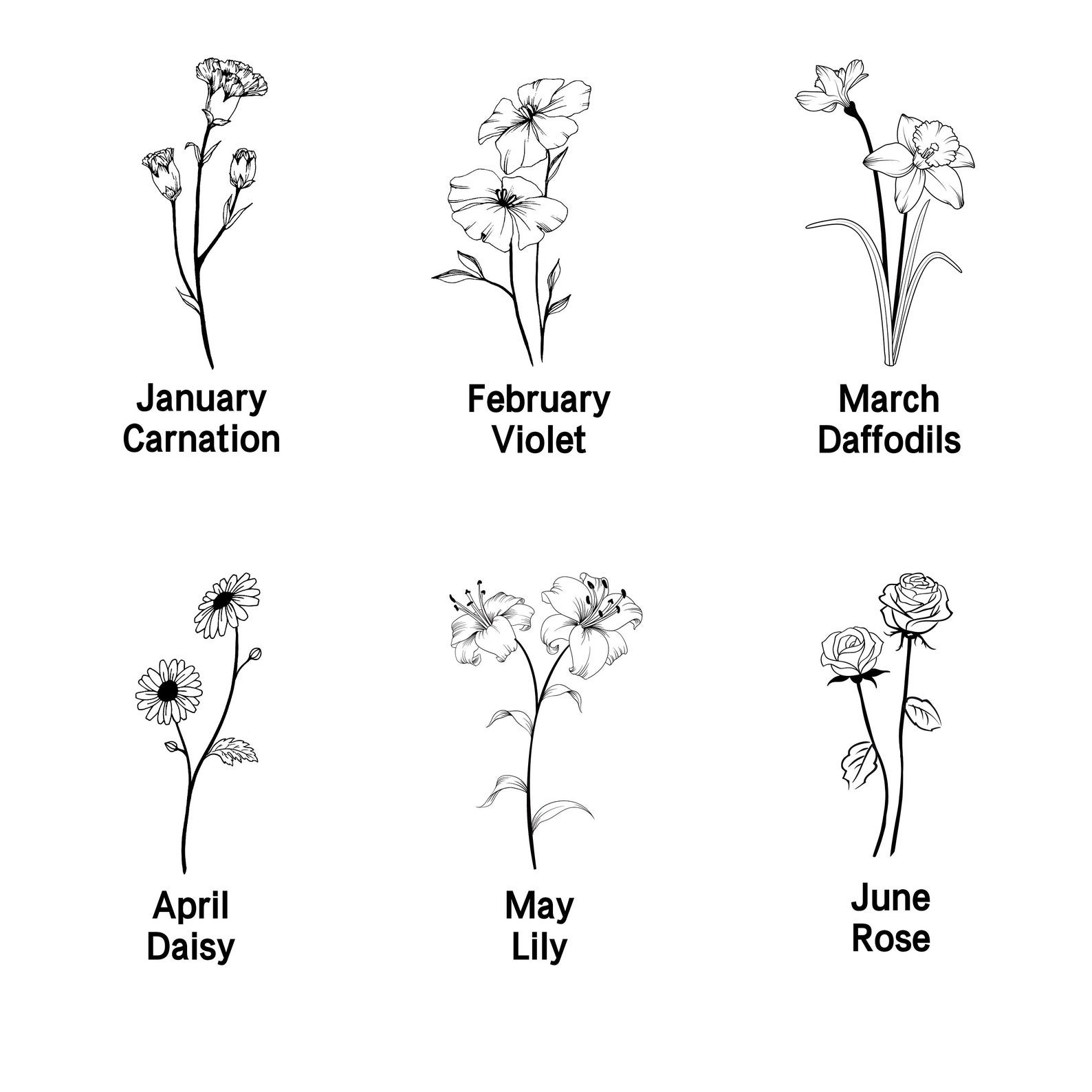 Personalized Birth Flower Travel Jewelry Box | GC002