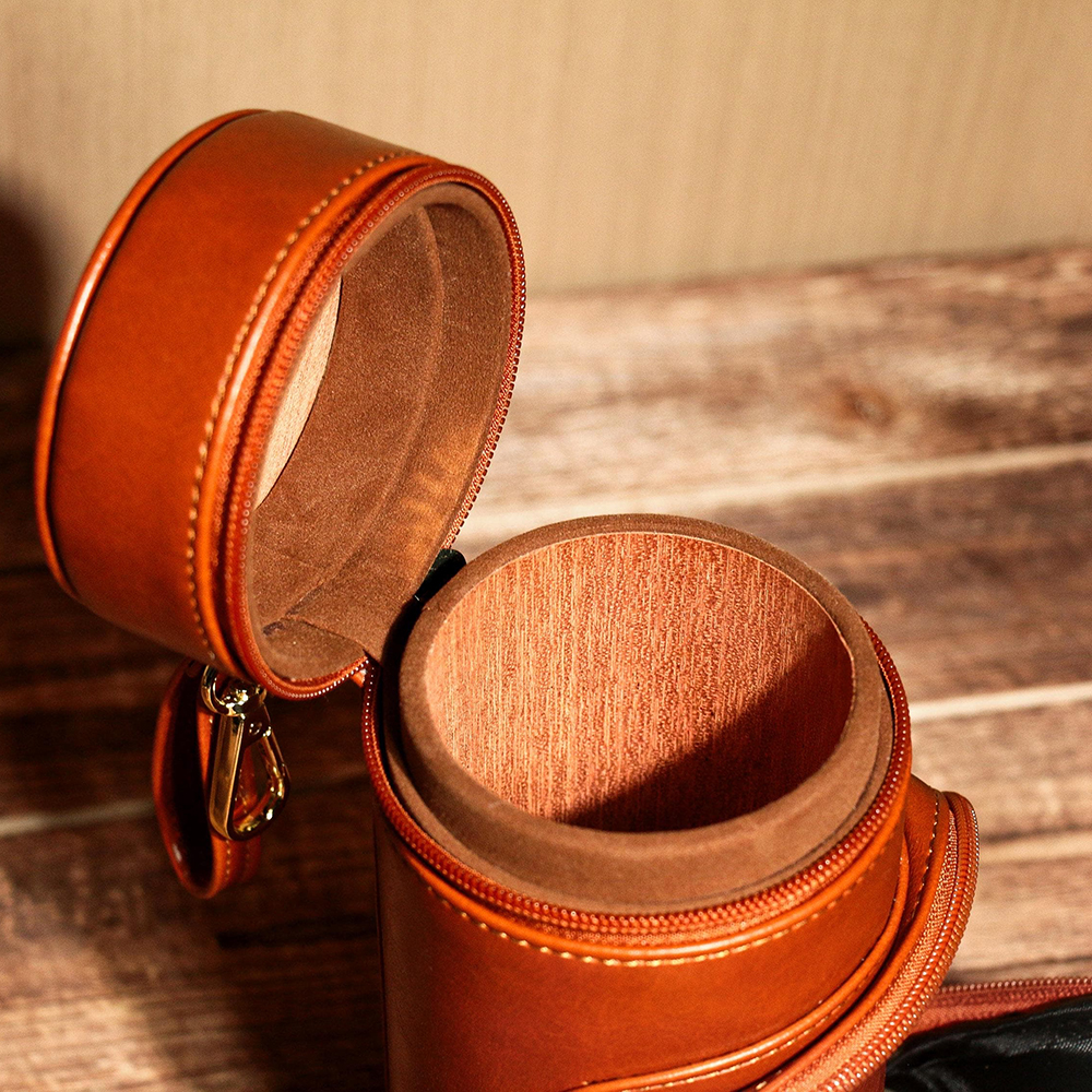 Personalized Portable Travel Leather Cigar Humidor Case | GC042