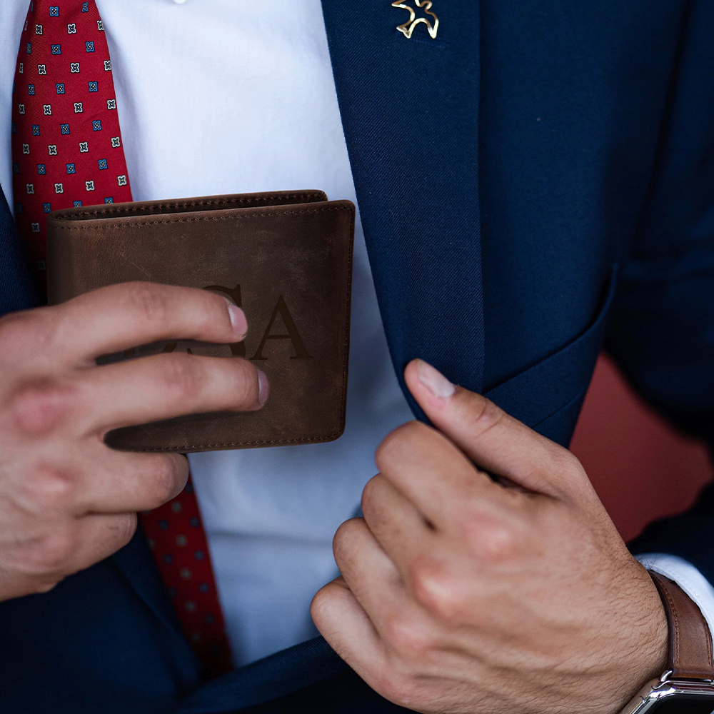 Personalized Leather RFID Wallet | GC010