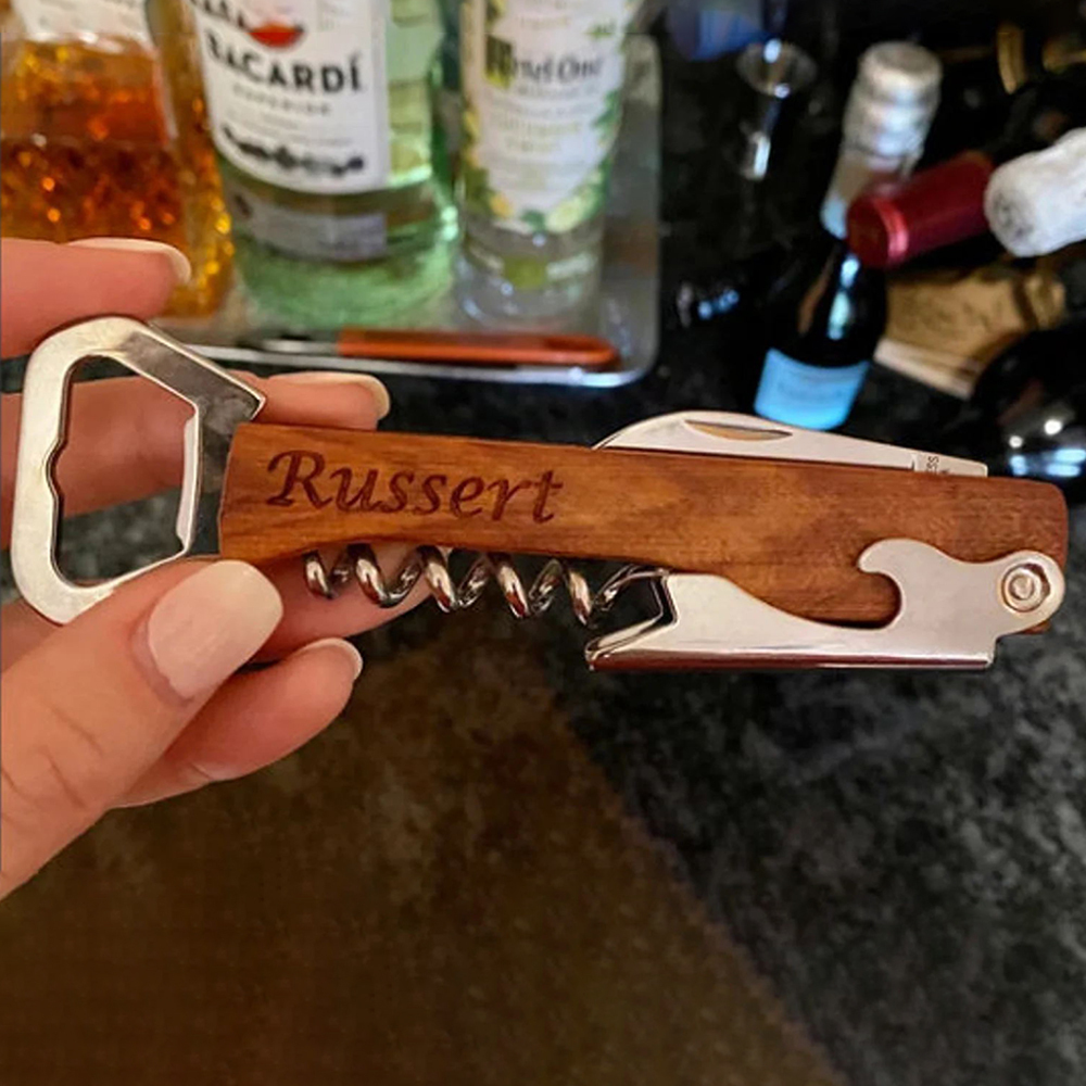 Warm Wood Warm World Style XXXIX ( Personalized Bottle Opener)