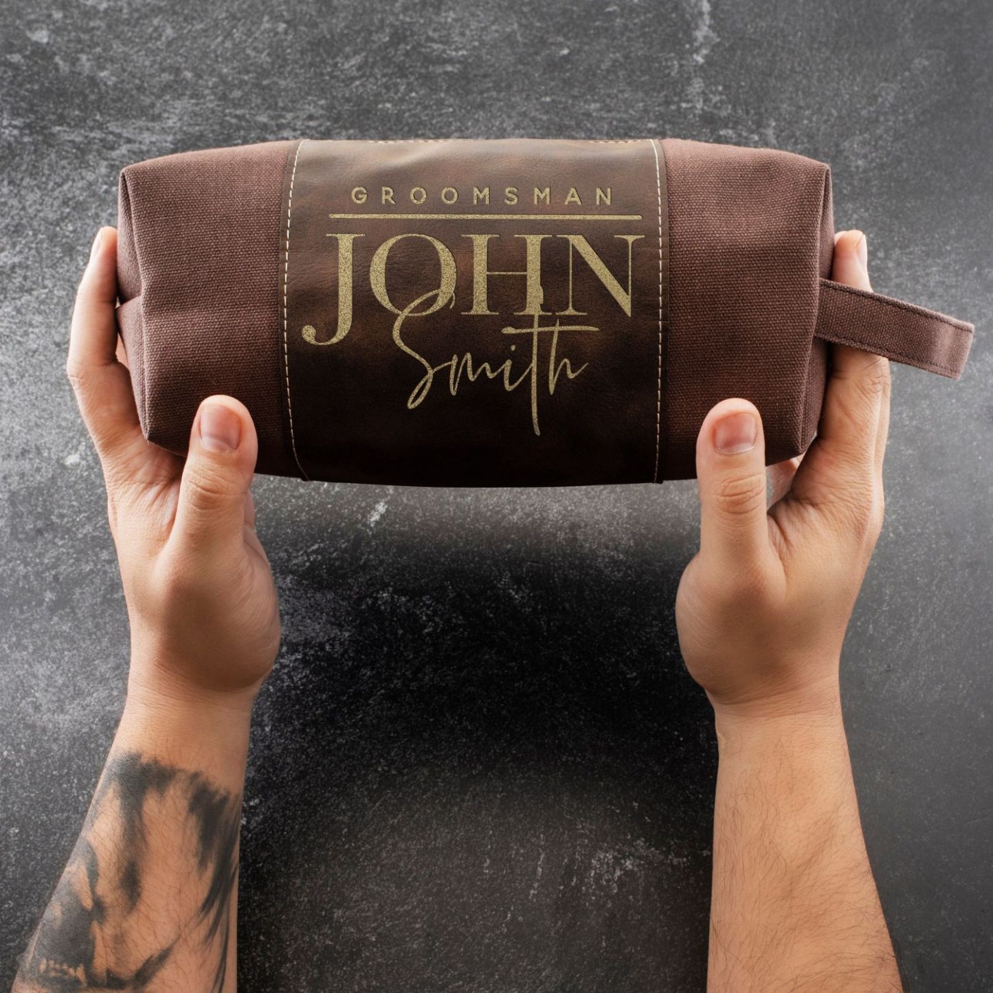 Personalized Leather Toiletry Storage Bag | GC006