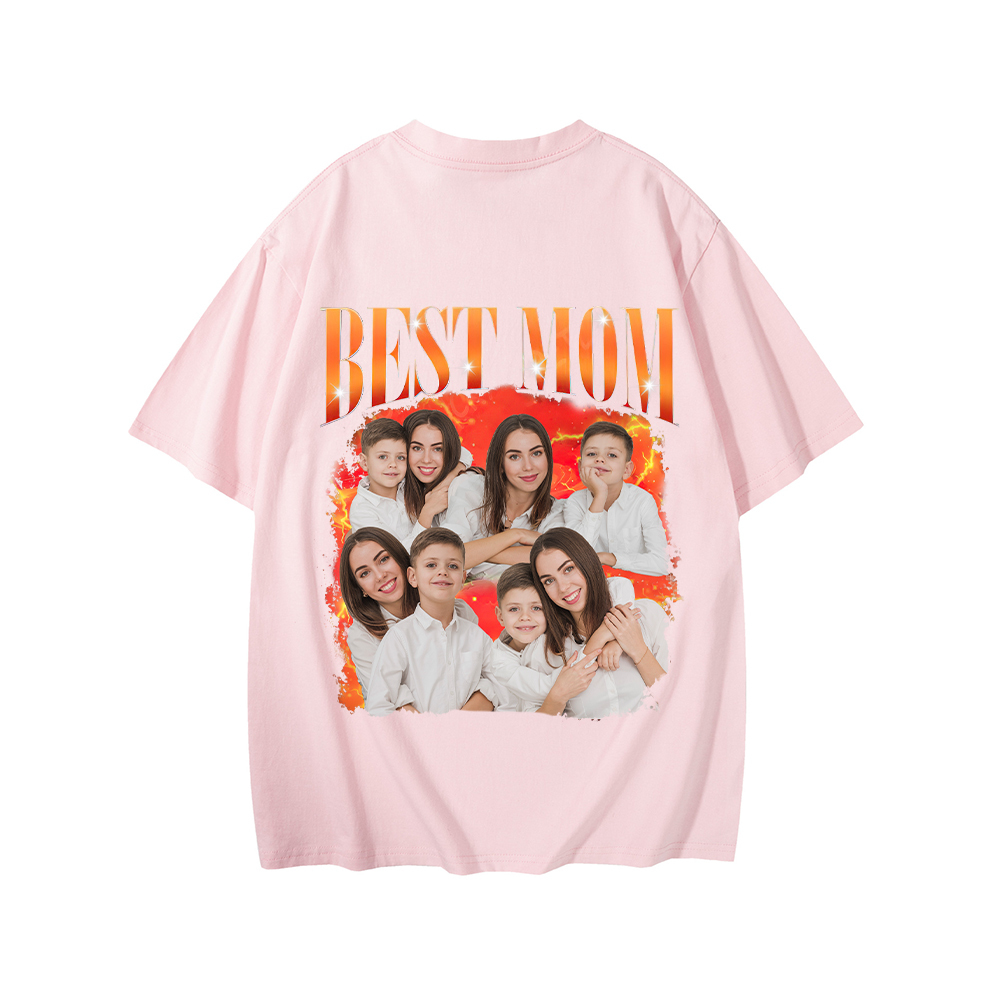 Personalized Original Cotton Best Mom Photo T-Shirt | GC046