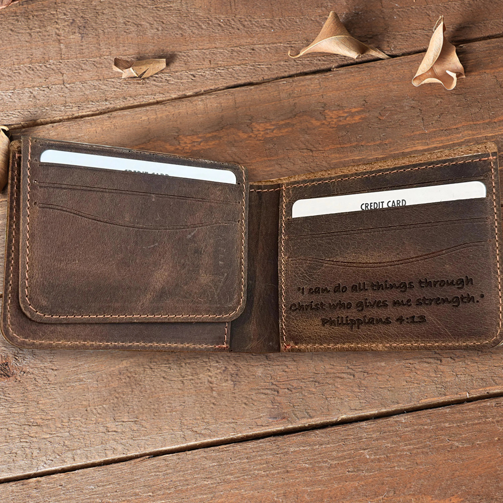 Personalized Vintage Leather Wallet | GC012