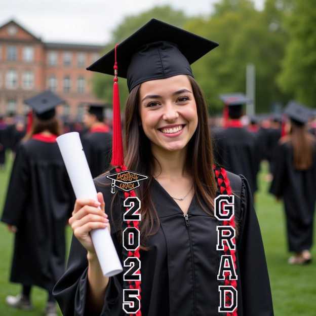 Personalized Name Braided Satin Ribbon Graduation Lei | KKSchool10
