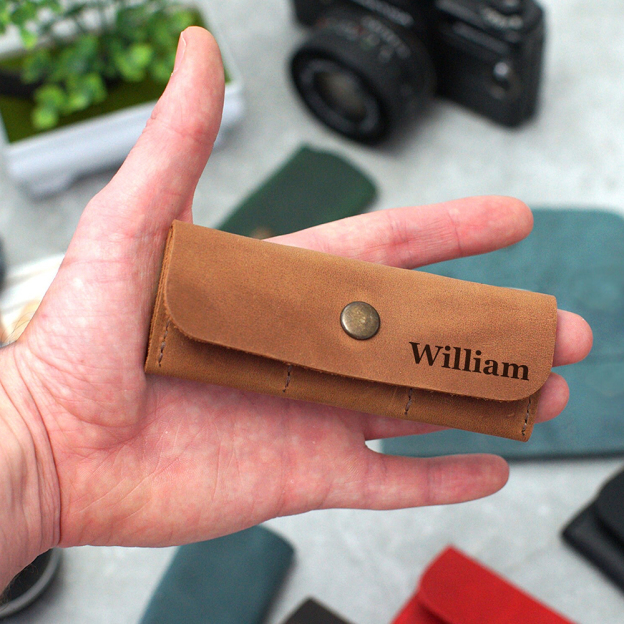 Personalized Leather 6 Slots SD Card Holder | GC019