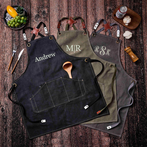 Personalized Canvas Apron with Pockets for Unisex Adult | GC037