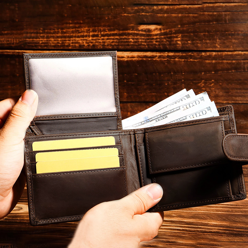 Personalized Minimalist Dermis Leather Wallet | GC017