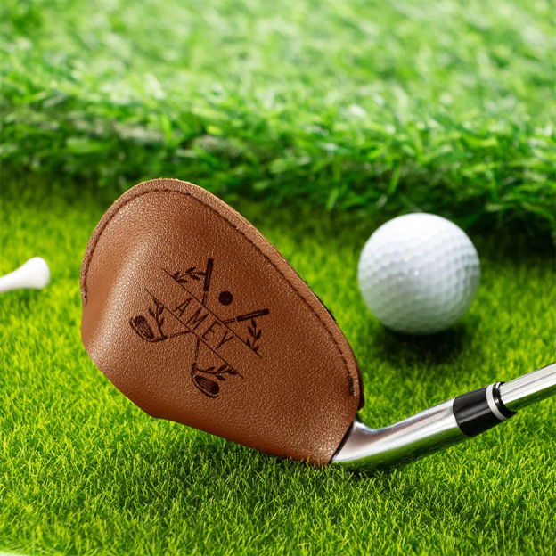 Personalized Leather Golf Club Protective Covers | GC034