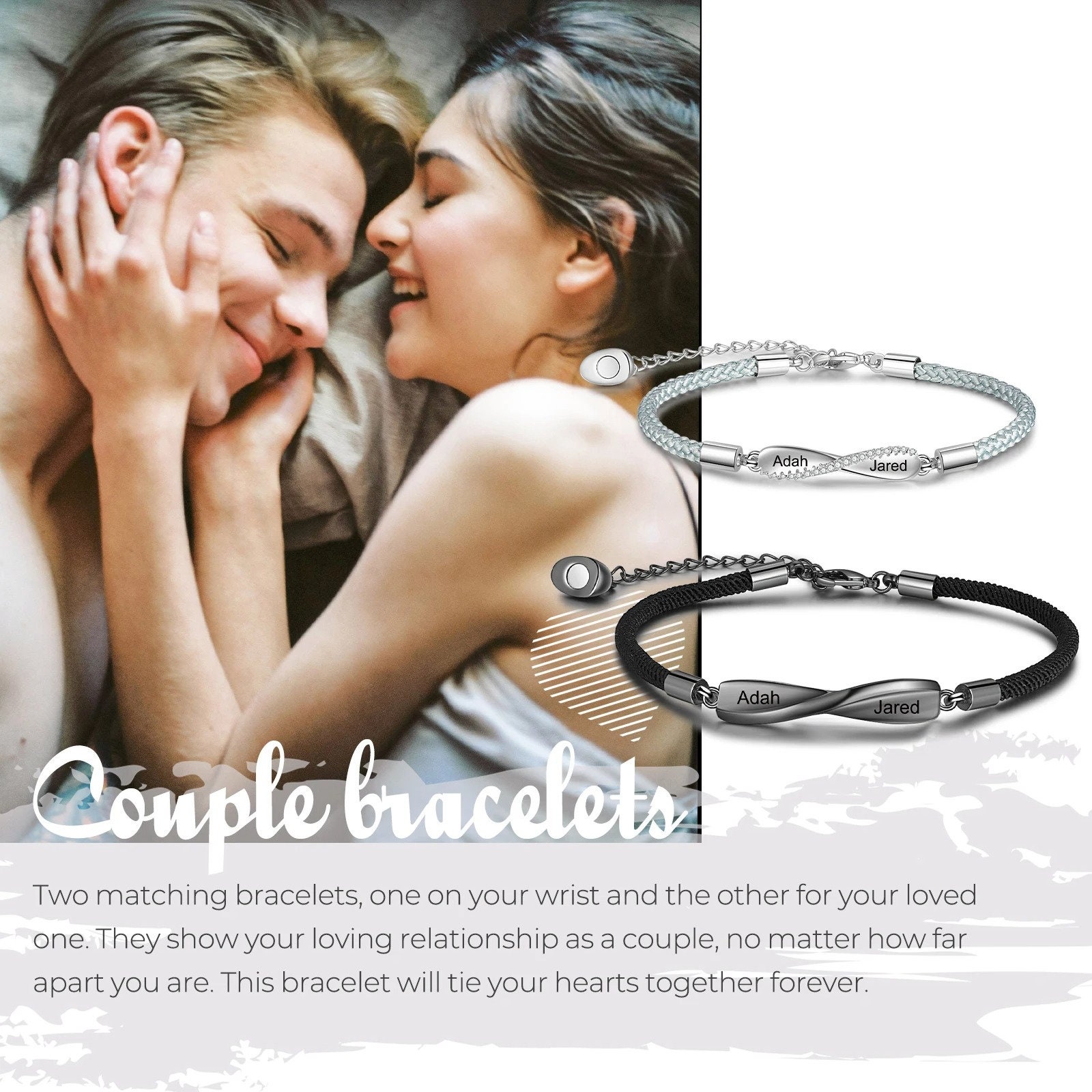 Personalized Mobius Forever Love Couple Bracelets Set | GC024