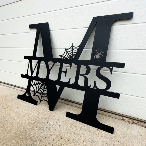 Personalized Halloween Alphabet Letters Metal Sign | GCMetal01