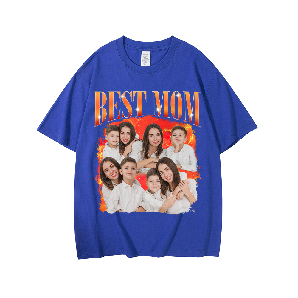 Personalized Original Cotton Best Mom Photo T-Shirt | GC046