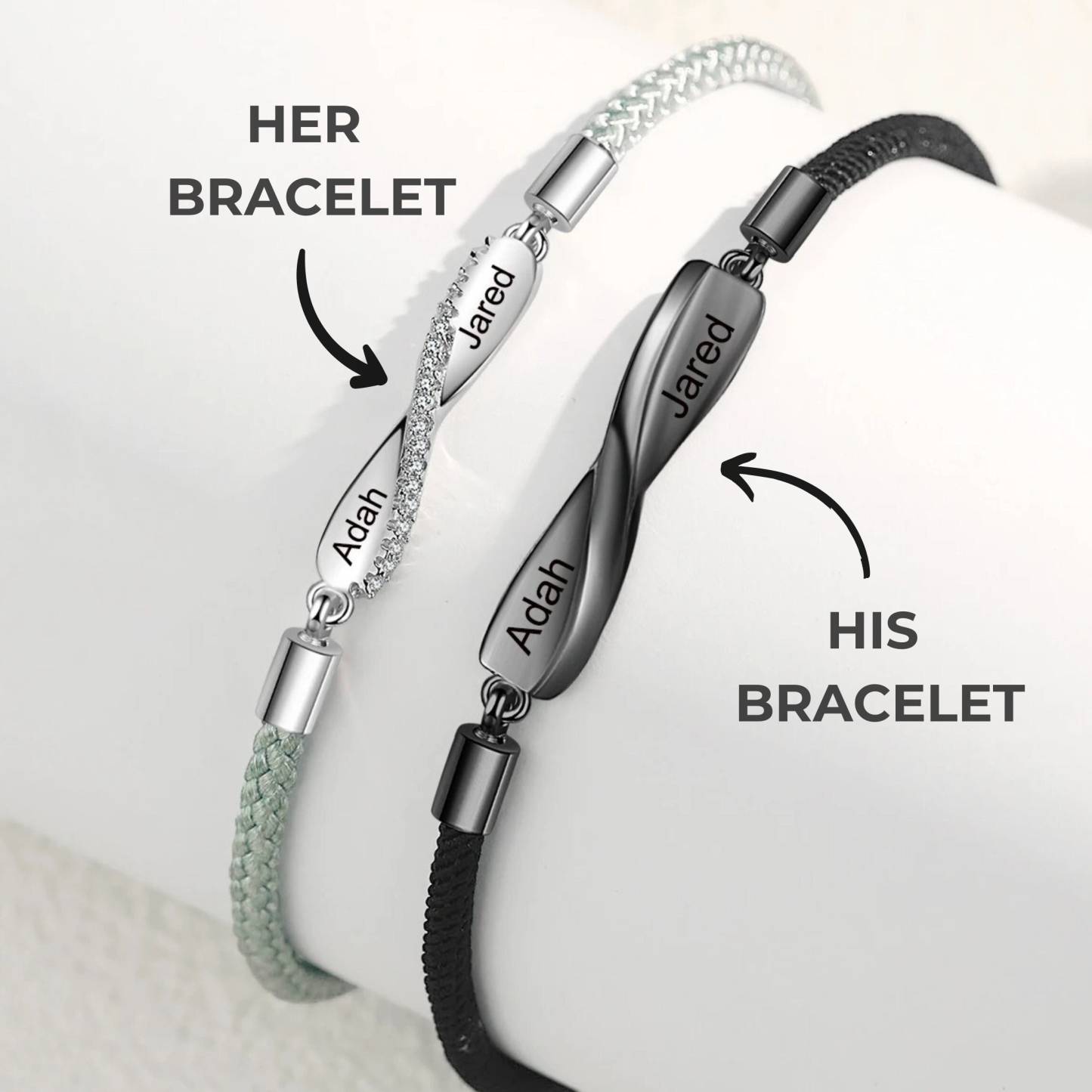 Personalized Mobius Forever Love Couple Bracelets Set | GC024