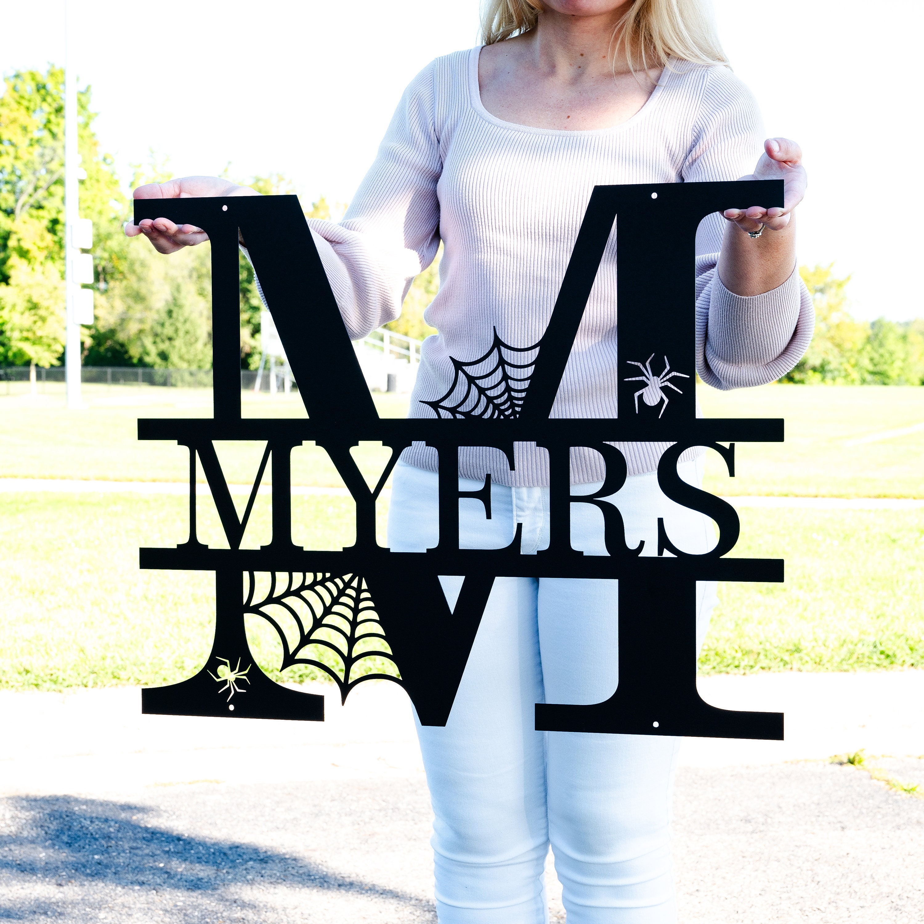 Personalized Halloween Alphabet Letters Metal Sign | GCMetal01