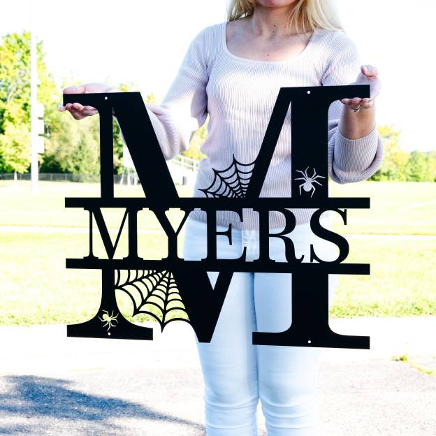 Personalized Halloween Alphabet Letters Metal Sign | GCMetal01