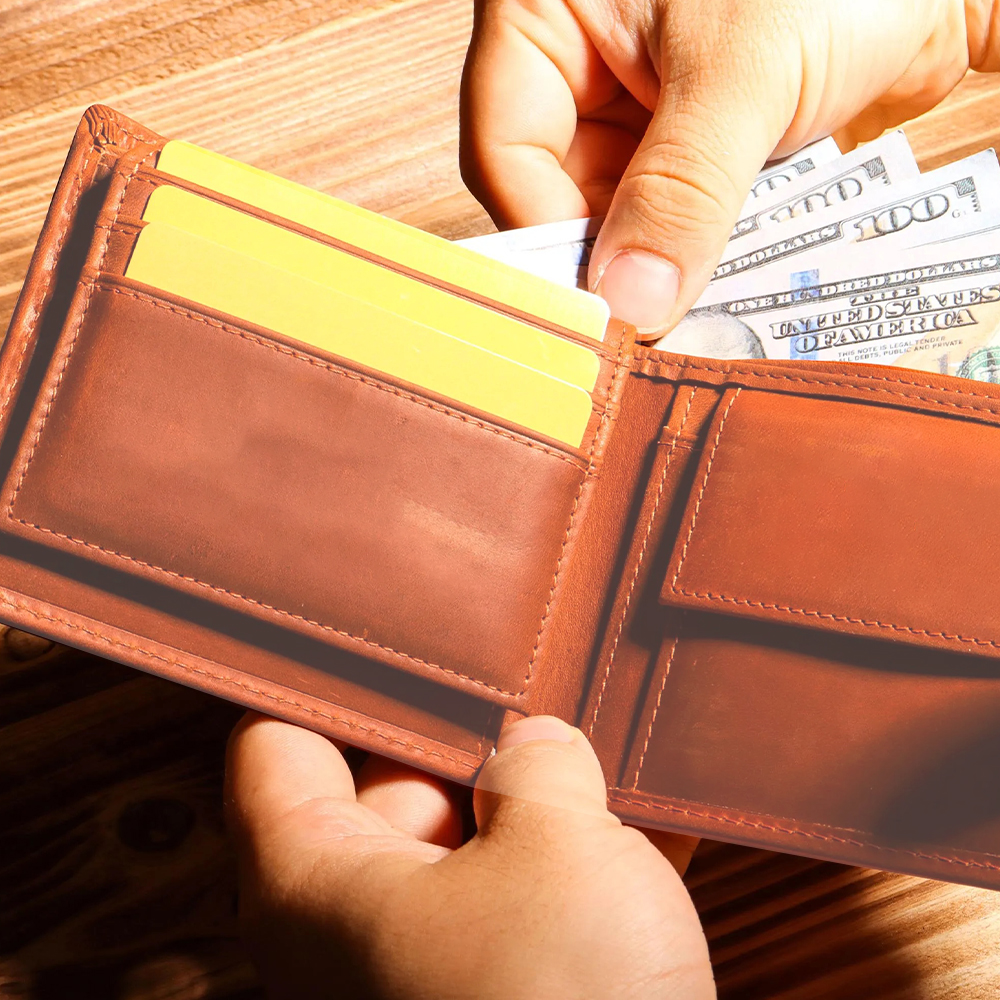 Personalized Minimalist Dermis Leather Wallet | GC017