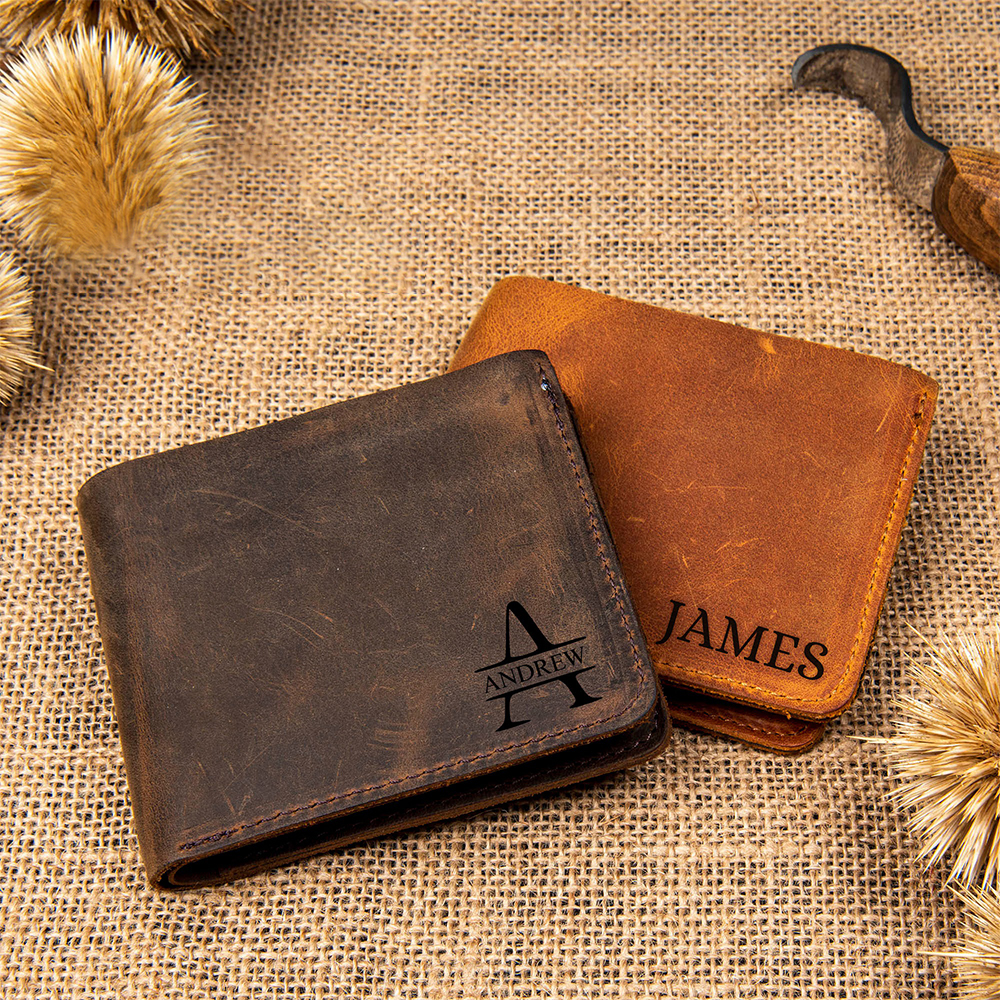 Personalized Vintage Leather Wallet | GC012