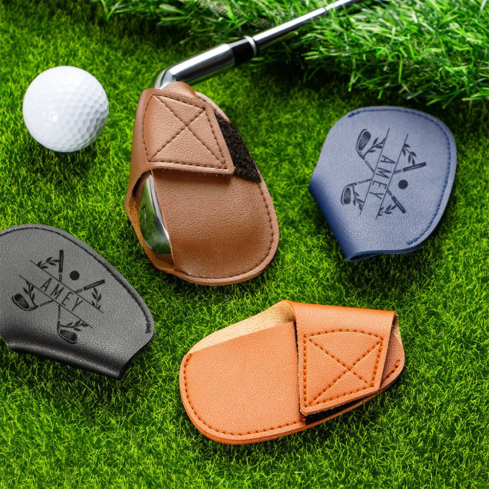 Personalized Leather Golf Club Protective Covers | GC034