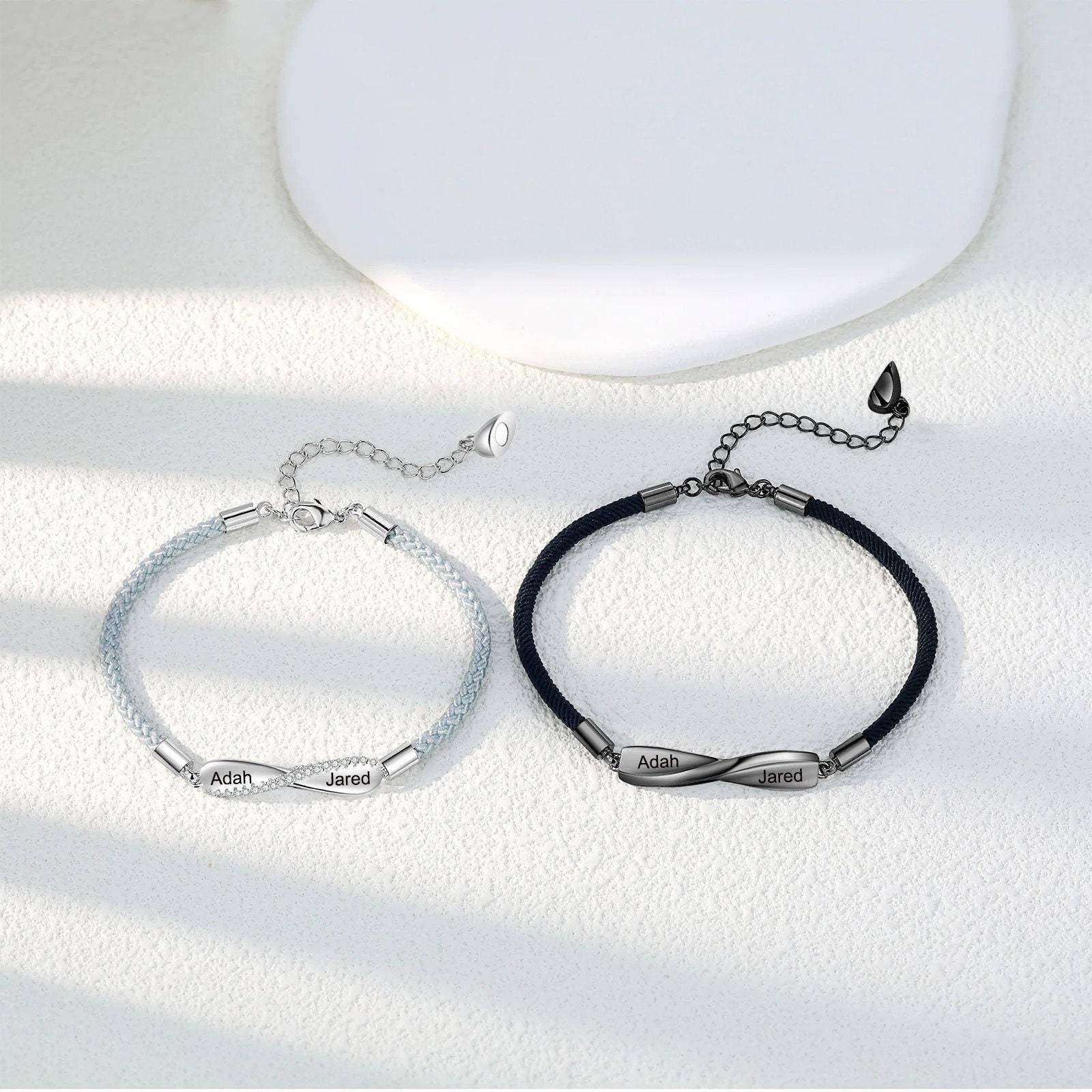 Personalized Mobius Forever Love Couple Bracelets Set | GC024