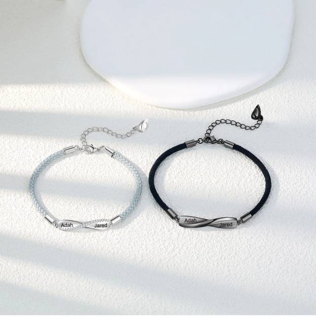Personalized Mobius Forever Love Couple Bracelets Set | GC024