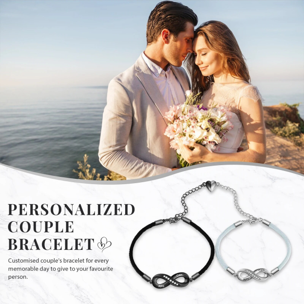Personalized Mobius Forever Love Couple Bracelets Set | GC024