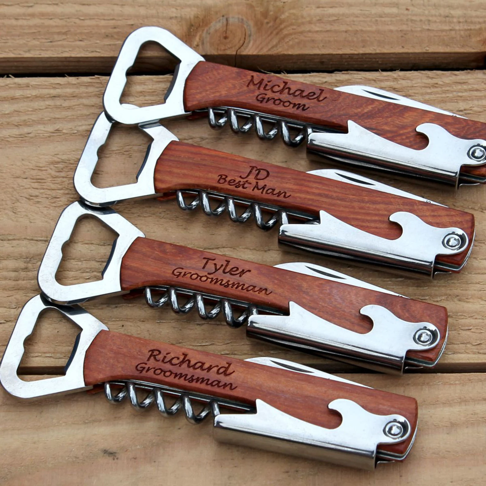 Warm Wood Warm World Style XXXIX ( Personalized Bottle Opener)