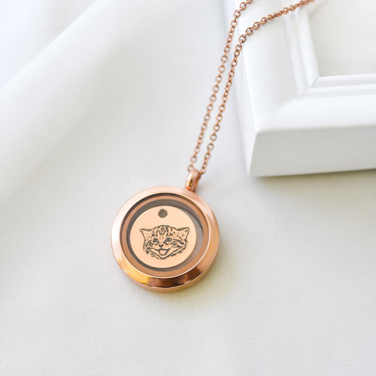 Personalized Pet Fur Locket Memorial Necklace