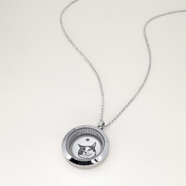 Personalized Pet Fur Locket Memorial Necklace