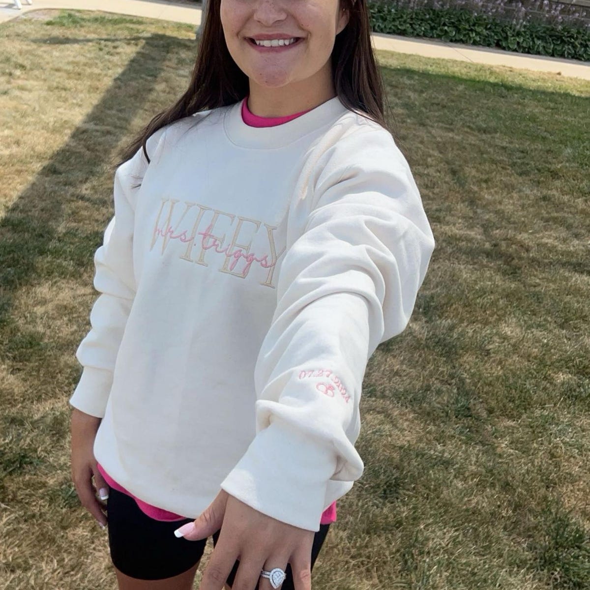 Personalized Embroidered Wife/Hubby Sweatshirt for Unique & Love | JNSCloth42