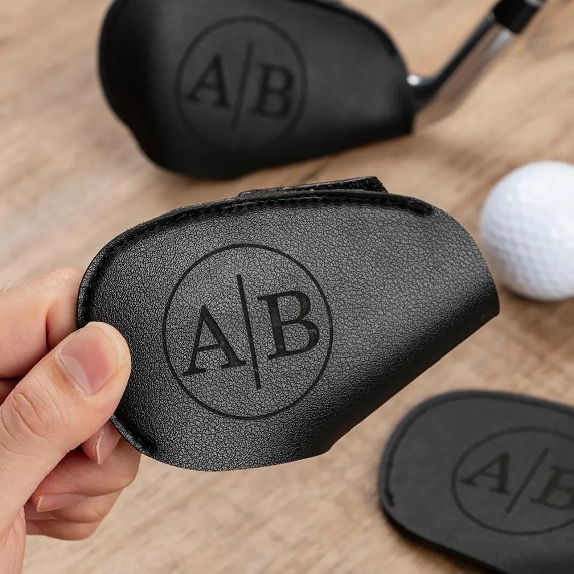 Personalized Leather Golf Club Protective Cover | GC034