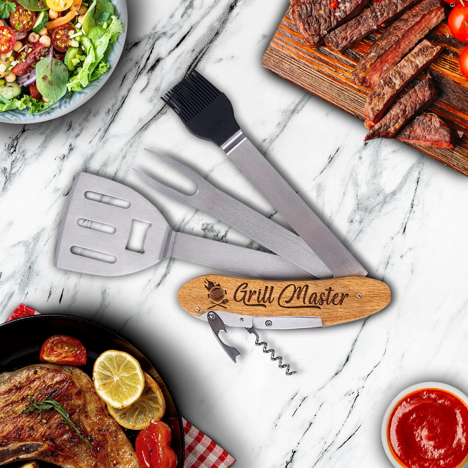 Personalized BBQ 6 In 1 for Multifunctional Combination Tool | Outdoor02