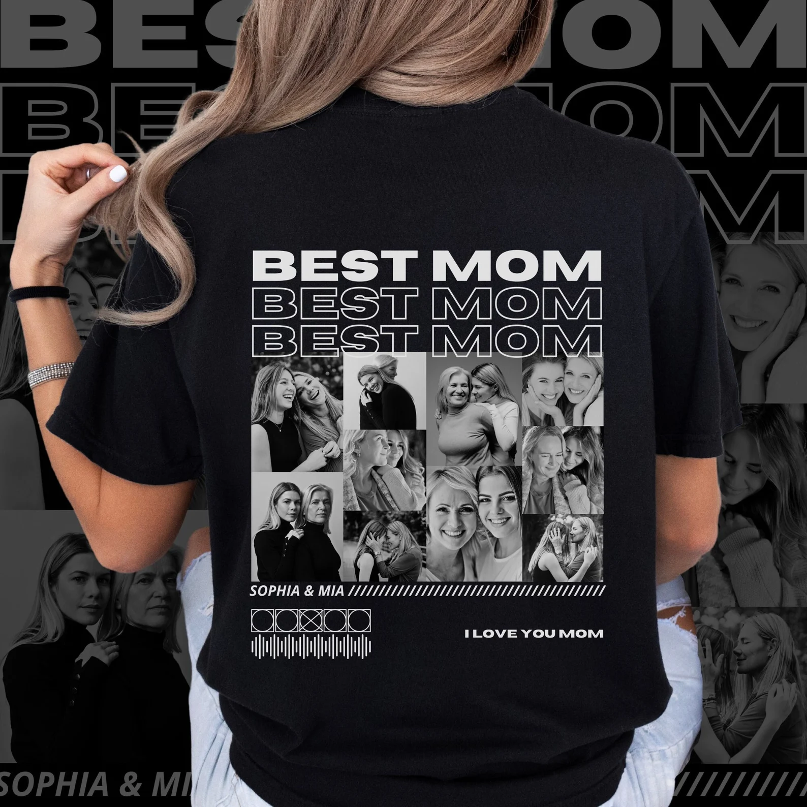 Personalized Original Cotton Best Mom Photo T-Shirt | GC045