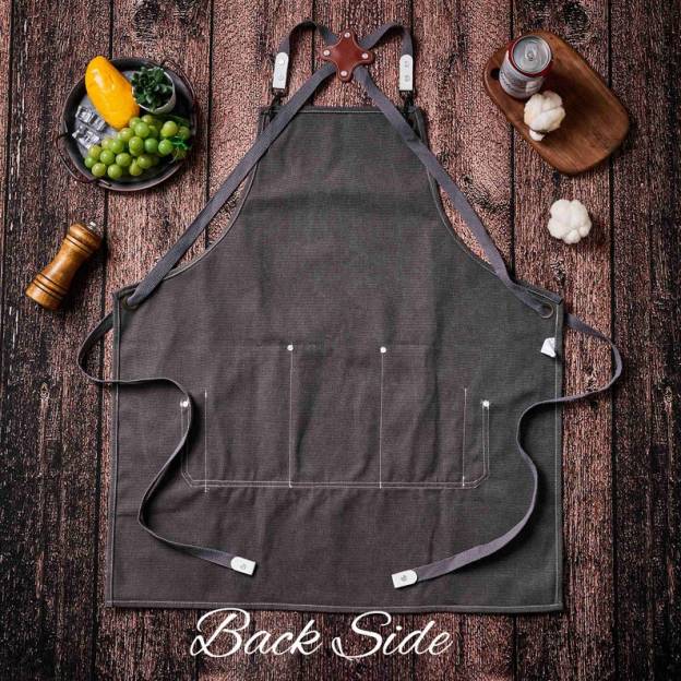 Personalized Embroidery Canvas Apron with Pockets for Unisex Adult | GC037