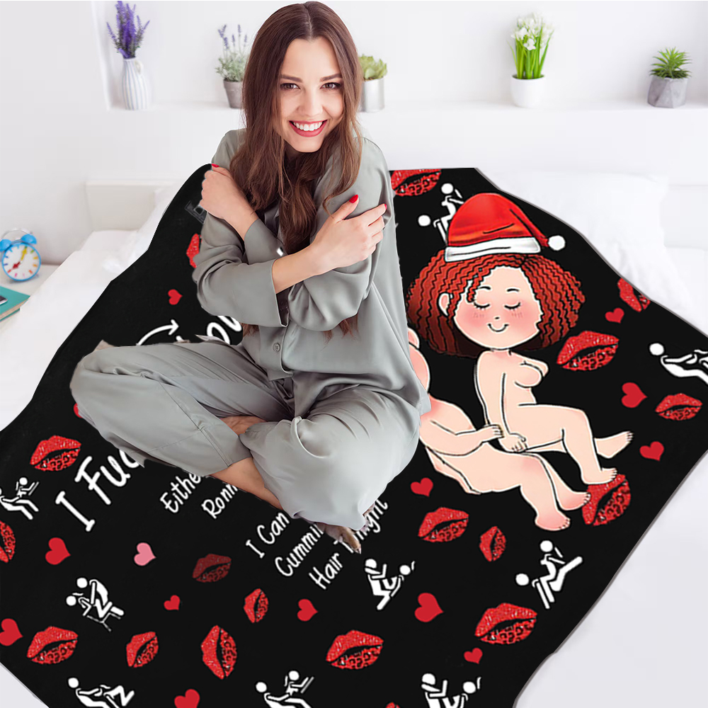 Personalized I Fucking Love You Funny Couple Blanket | GC026