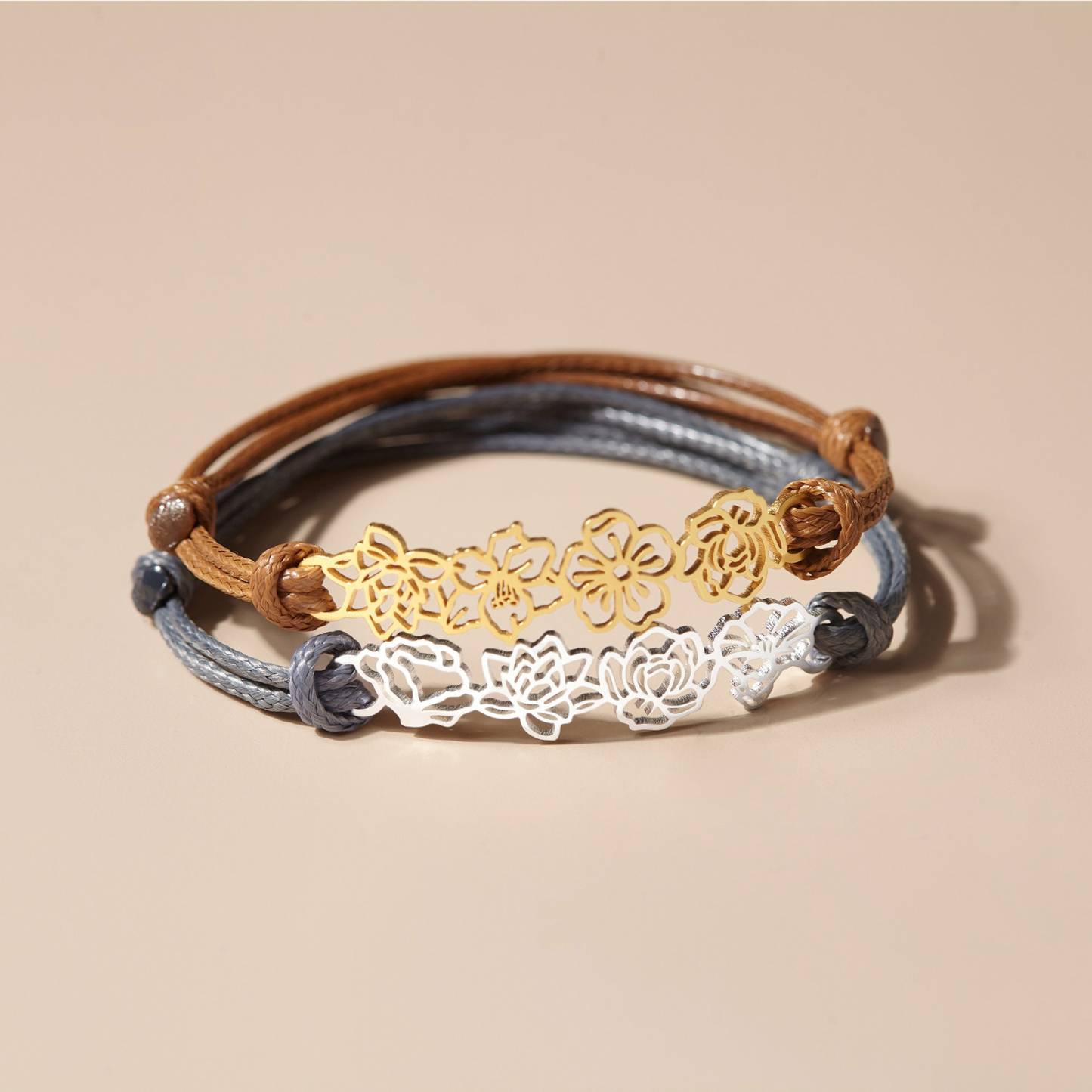 Personalized Mother's Day Dainty Adjustable Birth Flowers Family Jewelry | GC048