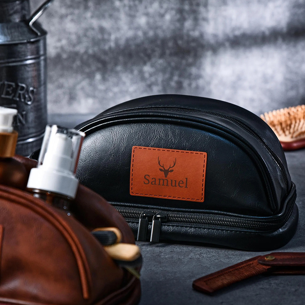 Personalized Leather Travel Toiletry Bag | GC009