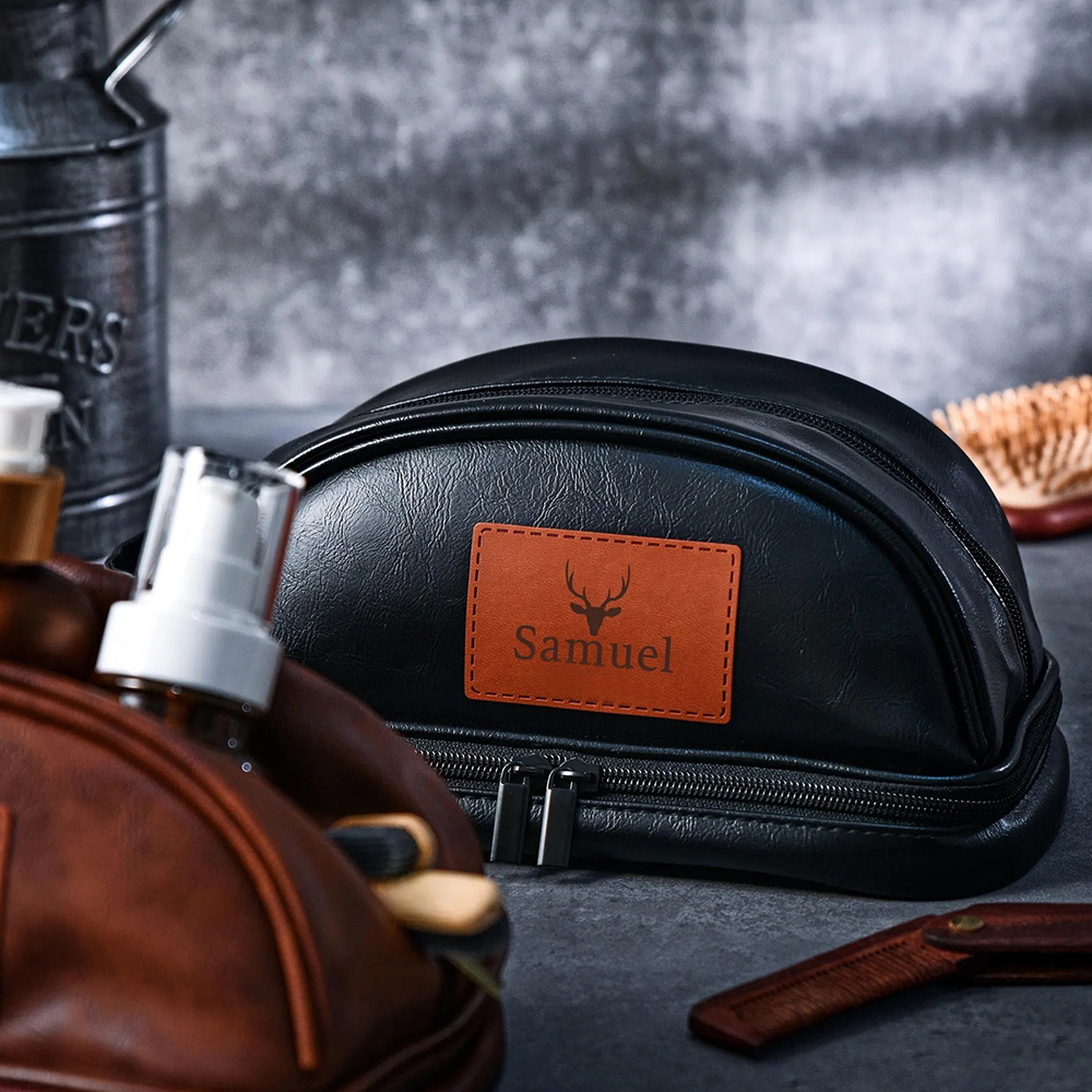 Personalized Leather Travel Toiletry Bag | GC009