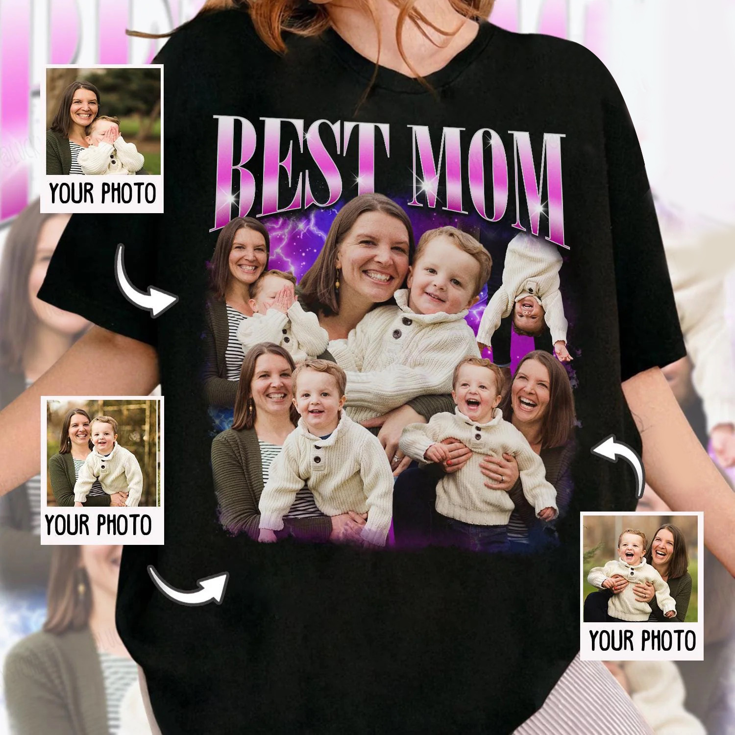 Personalized Original Cotton Best Mom Photo T-Shirt | GC046