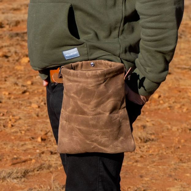 Personalised Canvas Drawstring Collapsable Forest Foraging Pouch | Dad04