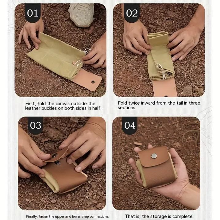 Personalised Canvas Drawstring Collapsable Forest Foraging Pouch | Dad04