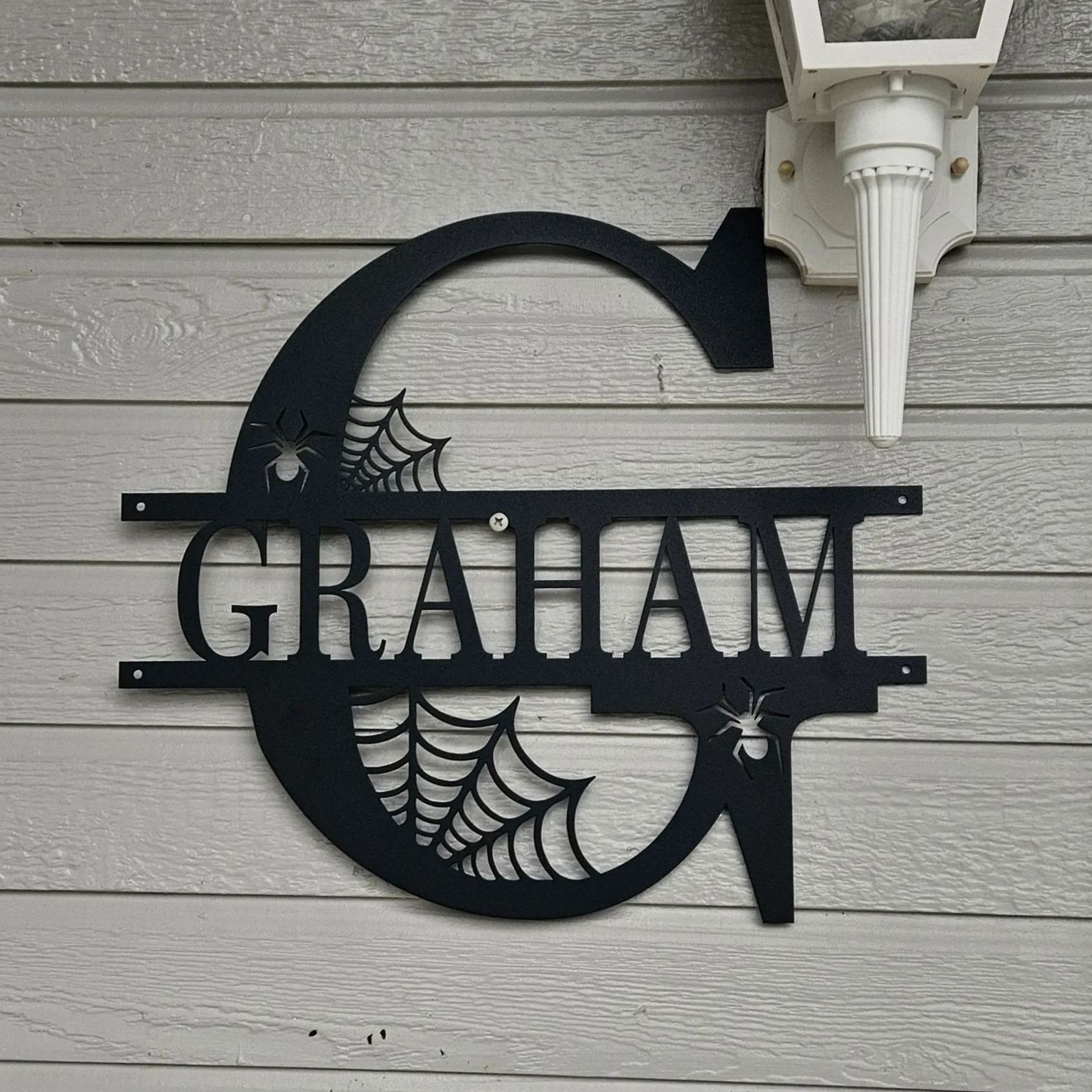 Personalized Halloween Alphabet Letters Metal Sign | GCMetal01