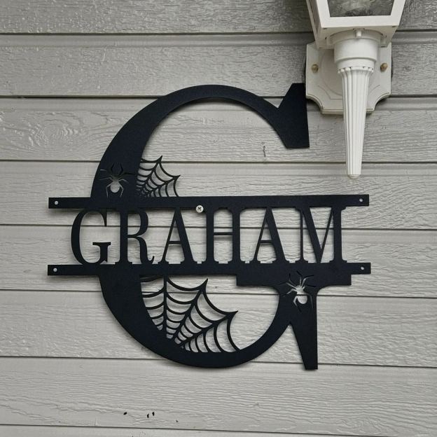 Personalized Halloween Alphabet Letters Metal Sign | GCMetal01